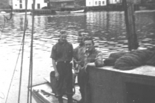224: l-r Will Barry, Pat Lambe, Tom Barry. The boat is the 'Star of the Sea'. (circa 1960-1963)  [courtesy of Mary (Barry) Bruce]  - Will and Tom sons of Thomas Barry &amp;amp; Anne Dollimont; Pat son of Peter Lambe &amp;amp; Anne Norman